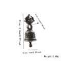 Tibetan style antique silver Vajra bell pendant for DIY jewelry bracelet accessory - Small Vajra Bell Charm (HJ0148-3)