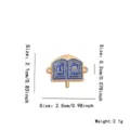 Hanukkah alloy double pendant DIY jewelry making charm with glitter enamel blue finish. - Ten Commandments Tablet (HJ0137-3)