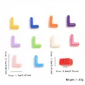 Perles lettre L en acrylique colorees composants DIY pour bracelets et colliers faits main - Style Lettre L (YKL0226-12) / 10 Pièces/Paquet / Multicolore Mixte