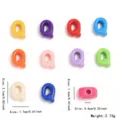Perles lettre Q en acrylique accessoires pour bijoux DIY colorés dimensions et poids - Style Lettre Q (YKL0226-17) / 10 Pièces/Paquet / Multicolore Mixte