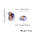 Ceramic shell shape loose beads DIY handmade bracelet necklace jewelry making accessories. - TC032-2 Blue White Brown