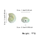 Ceramic conch shell loose beads DIY handmade bracelet necklace jewelry making accessory - TC032-3 Green White Gradient