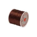 Cordón Elástico de Cristal Marrón 1.0mm para Fabricación de Joyas DIY Hilo Extensible - Marrón