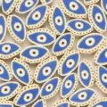 Soft Pottery Evil Eye Beads Mixed Color DIY Jewelry Making Craft Loose Beads Material - Blue