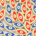 Polymer clay evil eye beads colorful handmade DIY charm loose beads for bracelet necklace making - Multicolor