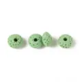 Green lava stone oval loose beads for DIY handmade jewelry bracelets necklaces, porous texture. - Green Oval Style (ST007)