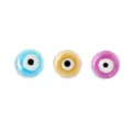 Evil eye ceramic beads colorful round handmade DIY bracelets necklaces accessories - Multicolor
