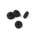 Natural black lava stone flat round beads for DIY handmade bracelets and necklaces jewelry making. - Single Piece (Inner Hole Approx 0.2cm) / Black