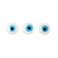 Ceramic evil eye beads round loose beads for handmade DIY bracelet necklace jewelry making supplies - White
