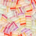 Abalorios de acrílico transparentes y coloridos para la creación de joyería DIY, pulseras y collares. - Forma Cilíndrica 50 Piezas Por Paquete