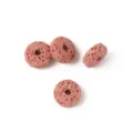 Natural volcanic stone flat round beads for DIY handmade bracelets and necklaces - Single Piece (Inner Hole Approx 0.2cm) / Pink Brown