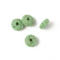 Cuentas redondas de piedra de lava porosa verde para la fabricación de joyas artesanales DIY - Pieza Única (Agujero Interior Aprox. 0.2cm) / Verde