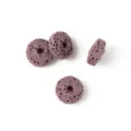 Cuentas redondas de piedra volcánica morada natural para hacer joyas de bricolaje y pulseras. - Pieza Única (Agujero Interior Aprox. 0.2cm) / Púrpura