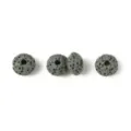 Gray natural lava stone oval loose beads for DIY handmade bracelets and necklaces. - Gray Oval Style (ST007)