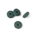 Abalorios donut de piedra de lava verde, accesorios porosos para hacer joyería DIY. - Pieza Única (Agujero Interior Aprox. 0.2cm) / Verde oscuro