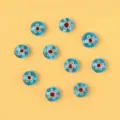 Blue glass flower beads loose beads for DIY handmade bracelet necklace jewelry making supplies. - Sky Blue