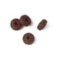 Cuentas redondas planas de piedra de lava volcánica natural para hacer joyas de bricolaje. - Pieza Única (Agujero Interior Aprox. 0.2cm) / Marrón Oscuro