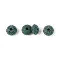Dark green natural volcanic stone loose beads, oval spacer beads for DIY jewelry making. - Dark Teal Oval Style (ST007)