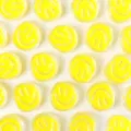 Yellow transparent acrylic smiley face beads for DIY jewelry making, bracelets and necklaces. - Yellow