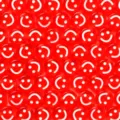 Cuentas de cara sonriente de acrílico rojo para manualidades pulseras collares - 100 Piezas/Paquete / Rojo