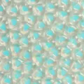 Cuentas de acrílico transparente con corazón azul para pulsera de joyería DIY - Azul lago / Paquete de 10 Piezas