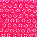 Perles lisses visage souriant acrylique rose pour fabrication de bijoux bracelets colliers DIY - 100 Pièces/Paquet / Rose rouge