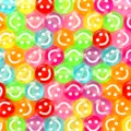 Perles smiley acryliques colorées pour la fabrication de bijoux DIY, bracelets et colliers. - 100 Pièces/Paquet / Multicolore