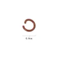 Brown metal open jump ring 0.8cm DIY jewelry making accessory and craft component item. - Basic Open Ring (GJ015) / 100 Pieces/Pack (0.9*8mm) / Brown