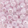 Light pink iridescent large hole acrylic spacer beads for DIY handmade bracelets and necklaces. - 10 Pieces/Pack / Light Purple