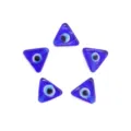 Blue triangular evil eye glass beads variant for DIY handmade jewelry bracelets and necklaces - Dark Blue