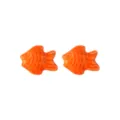 Perline di pesce rosso in ceramica arancione per creazione gioielli fai da te collana - Arancione