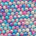 ABS imitation pearl rose beads dual color loose craft beads for DIY jewelry bracelet making - Rose Style (5) / 100 Pieces Pack