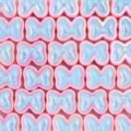 Cuentas de acrilico con lazo para joyeria, dijes rosa iridiscentes para pulseras y collares DIY. - Rosa