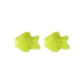 Perline di pesce rosso in ceramica verde ciondoli sfusi per braccialetto collana creazione di gioielli - Verde