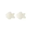 Perline di pesce rosso in ceramica bianca per creazione di gioielli bracciali collane DIY. - Bianco