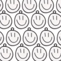 Pendentifs visage souriant en alliage pour accessoires de fabrication de bijoux bracelets DIY. - Noir