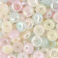 Colorful acrylic large hole spacer beads for DIY handmade bracelets and necklaces. - 10 Pieces/Pack / Multicolor