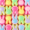 Perline di coniglio in acrilico colorato per creazione di gioielli fai da te, ciondoli carini. - Coniglio Colore Misto Casuale / 10 Pezzi/Confezione