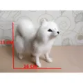 Προσομοίωση Samoyed λούτρινο σκυλί ειδώλιο γραφείο στολίδι λευκό ζώο παιχνίδι διακόσμηση - Μικρό Σαμογιέντ