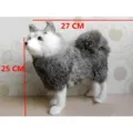 Realistic simulation husky plush toy grey white fluffy stuffed animal dog home decor model - Husky / L / Gray