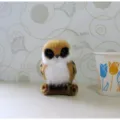 Simulatie uil pluche speelgoed donsvogel gevuld dier fotografie rekwisiet venster decor - Donkergeel