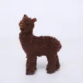 Statuetta in peluche alpaca marrone bambola animale soffice carina giocattolo decorazione variante. - Taglia S / Marrone