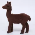 Marrone simulazione alpaca peluche statuetta animale scrivania display ornamento regalo - Taglia L / Marrone