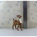 Flocked simulation deer figurine realistic animal ornament for Christmas forest decor table display - Doll Deer