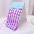 Seamless bang hair clips, purple duckbill hairpins with silicone pad for daily makeup. - 6 Pieces/Pack / Purple