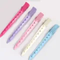 Colorful metal duckbill hair clips, seamless bang clips for hair root volume, 5-pack - Metal / 1 Piece / Off White
