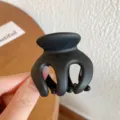 Piccola molletta per capelli nera opaca, pinza squalo ideale per frangia e coda di cavallo. - Molla per Capelli Opaca Nera Circa 5CM