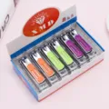 Colorful stainless steel large nail clipper set with professional grooming tools and box. - Large Multicolor Mixed (M208) / 7cm
