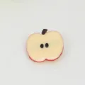 Cute Apple Resin Cabochon DIY Craft Accessory for Hair Clips and Phone Cases Decoration - 4# Red Apple Slice - Hair Clip