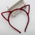 Κוקκαλάκι μαλλιών με κόκκινα βελούδινα αυτιά γάτας χαριτωμένο αξεσουάρ μόδας harajuku. - Κόκκινο Λεοπάρ (Κλασικό Στυλ)